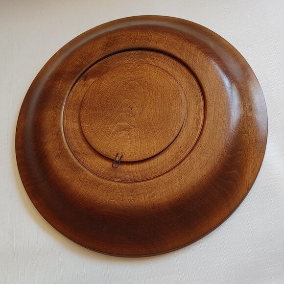 LARGE Hand Carved Bowl Wall Hanging Folk Art - Picture 3 of 3